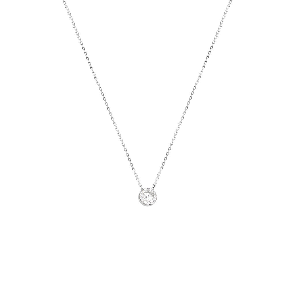 SHANNON Damen Collier Wei&szlig;gold 585 (14 Karat) Synthetischer Diamant Wei&szlig; 0,52 ct