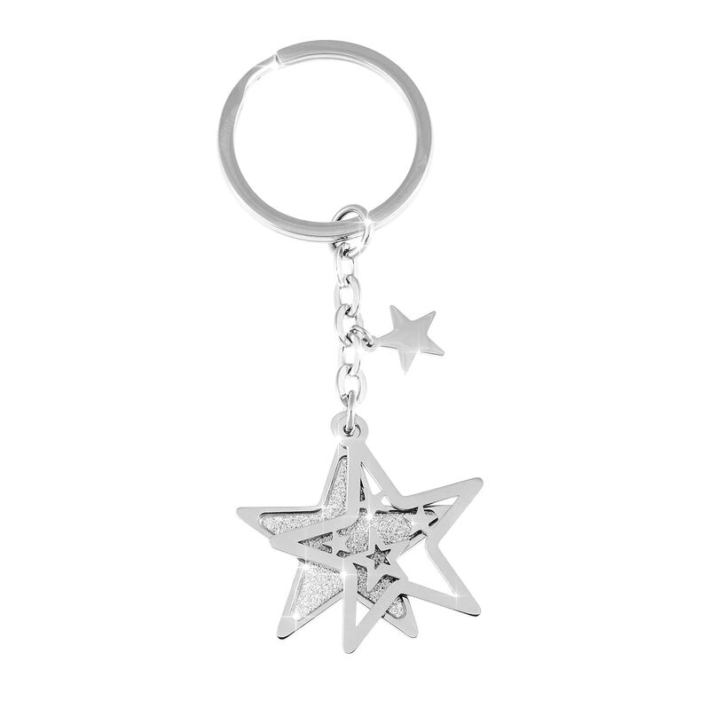 Portachiavi stella in acciaio e lurex - Spannringe Damen | OROVIVO