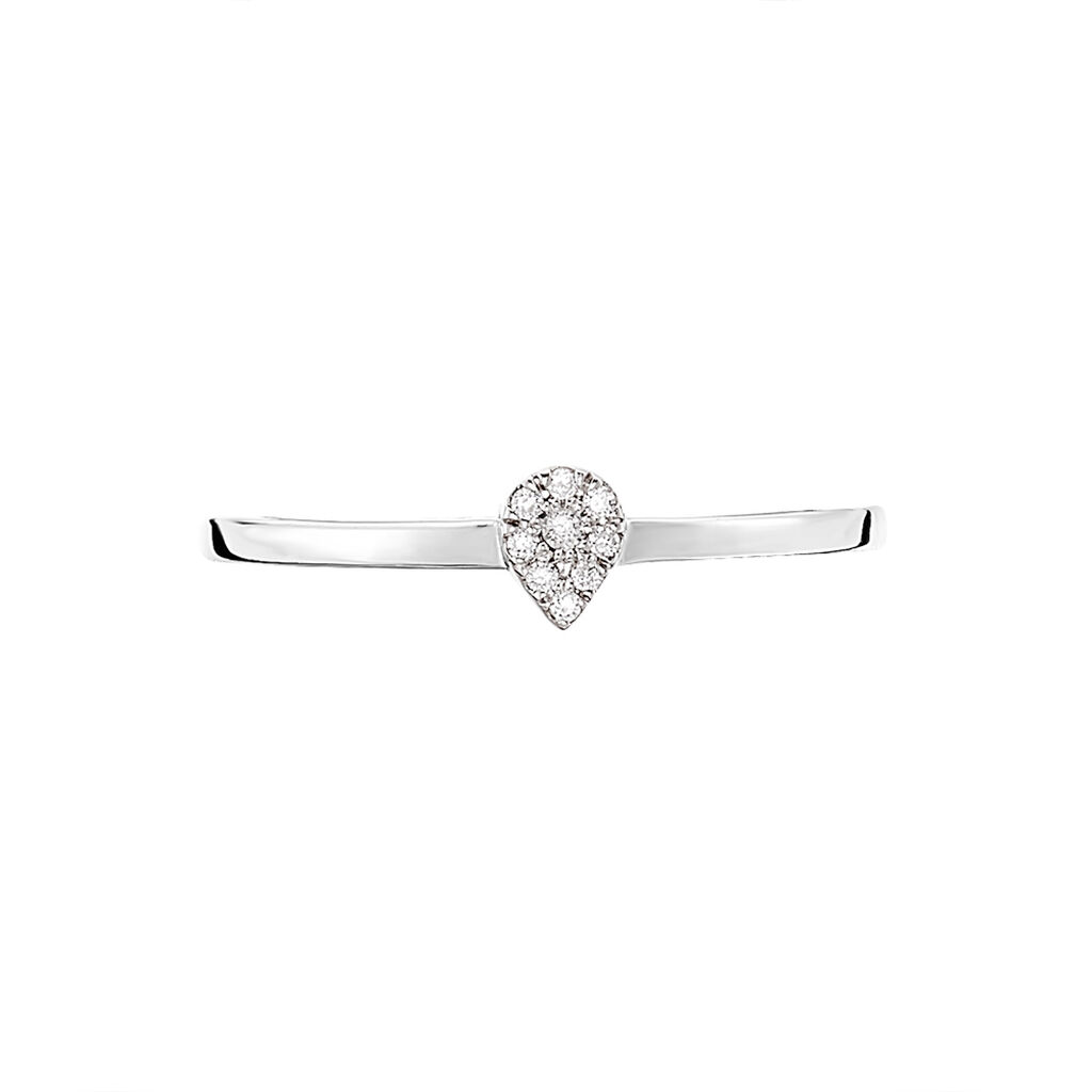 Bague Adhira Or Blanc Diamant - Spannringe Damen | OROVIVO