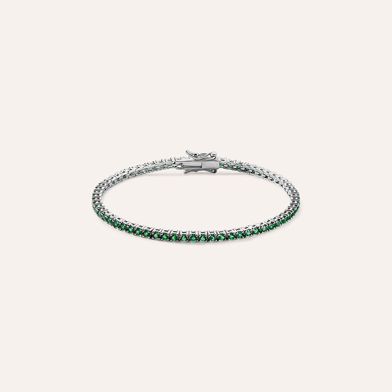 Bracciale Tennis Silver Rainbow Argento Rodiato Cubic Zirconia - Spannringe Damen | OROVIVO