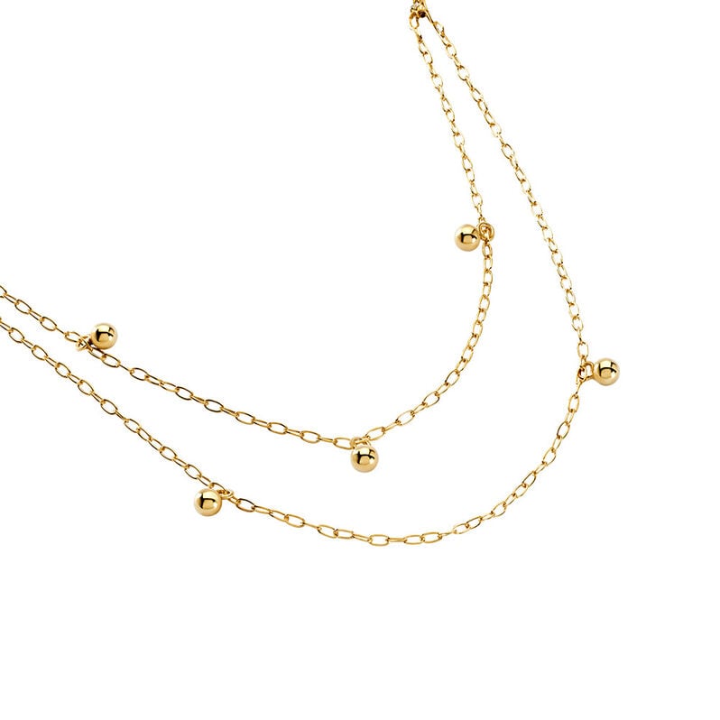 KIMBER Damen Collier Silber vergoldet 925 Ball B 1,6 mm - Halsketten Damen | OROVIVO