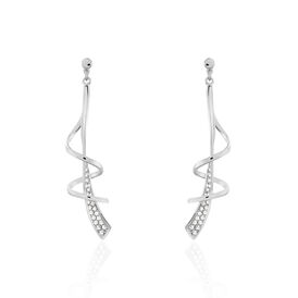 Damen Ohrstecker Lang Silber 925 Zirkonia - Ohrstecker lang Damen | OROVIVO