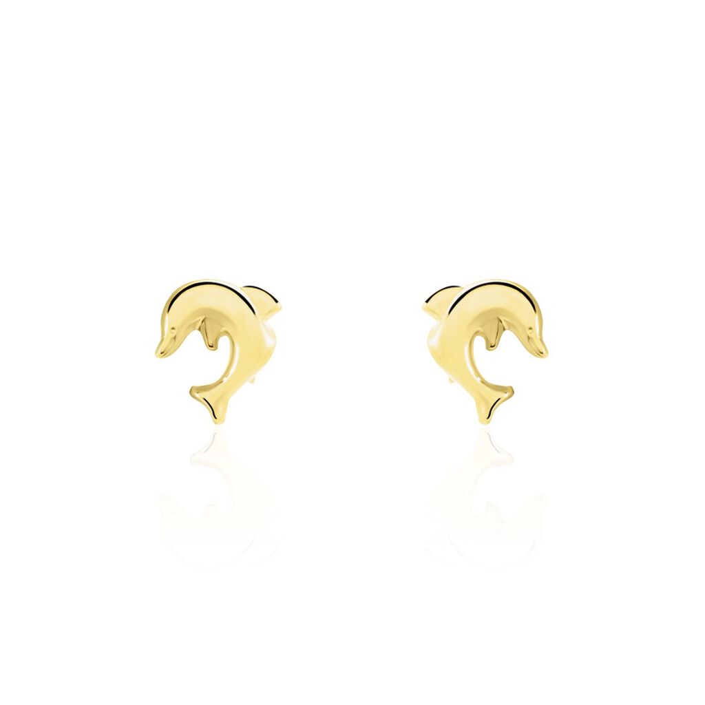 Thumbnail - Kinder Ohrstecker Gold 333 Delphin, Ohrstecker ohne Stein