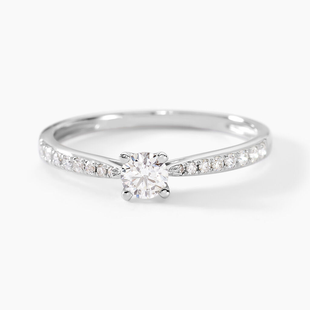 Solitaire Or Weiss Laetitia Diamant - Spannringe Damen | OROVIVO