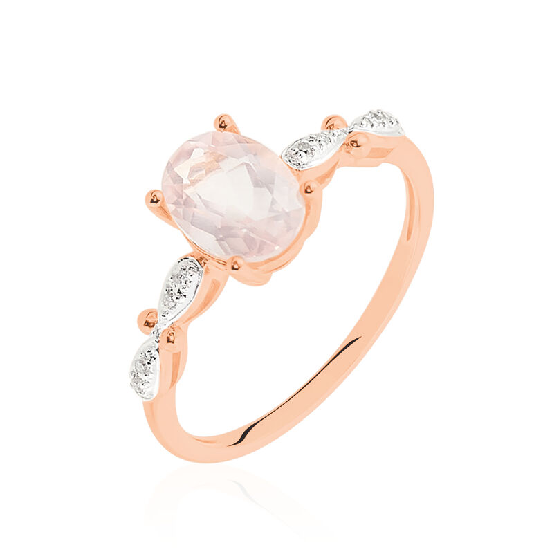 Bague Or Rose Dentelle Quartz Rose - Spannringe Damen | OROVIVO