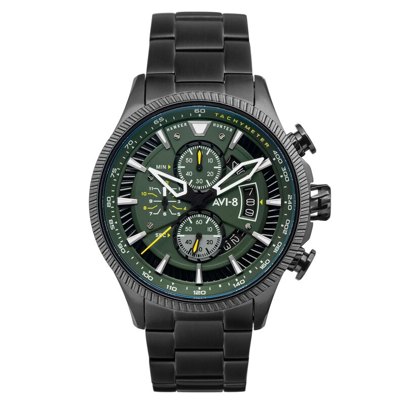 Orologio Cronografo Uomo AVI-8 Hawker Hunter quadrante verde AV-4064-11 - Spannringe  | OROVIVO