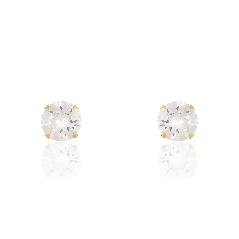 Boucles D'oreilles Puces Tamarahae Or Jaune Oxyde De Zirconium - Spannringe Damen | OROVIVO