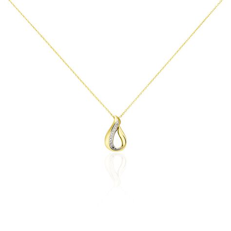 Damen Collier Gold 375 Diamant 0,01ct Goccie 0,70mm - Halsketten Damen | OROVIVO