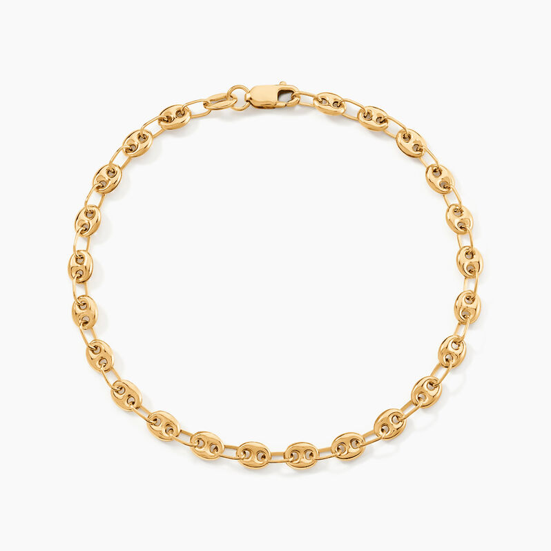 Bracelet Dami Maille Grain De Cafe Or Jaune - Spannringe Damen | OROVIVO