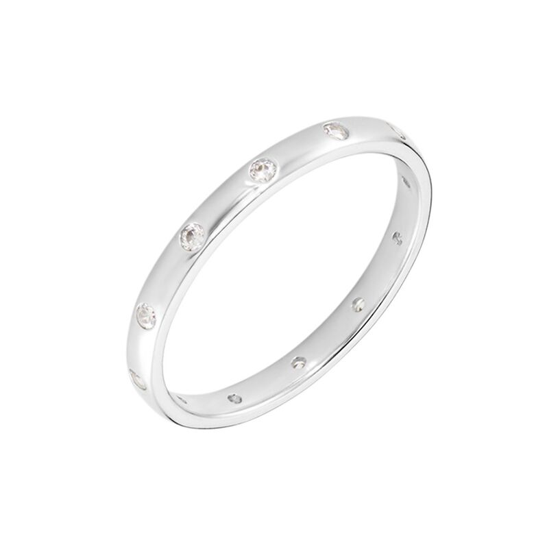ALEXIS Damen Ring Silber 925 Zirkonia Wei&szlig; 0,3 ct B 2,2 mm - Ringe mit Stein Damen | OROVIVO