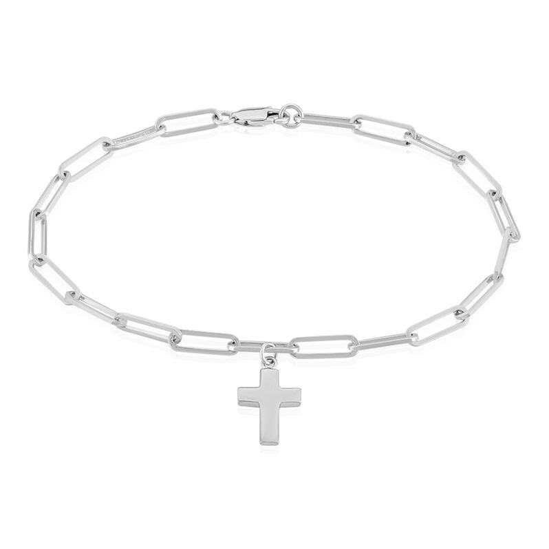 Bracelet Argent Rhodie Neala Cheval Croix - Spannringe Damen | OROVIVO