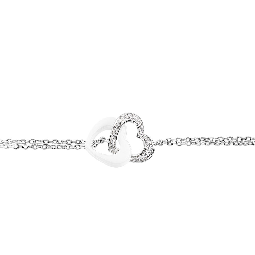 Bracelet Love Argent  Et Ceramique - Spannringe Damen | OROVIVO