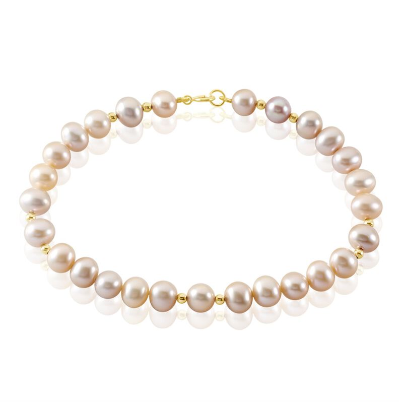 Bracelet Multicolore Or Jaune Perle De Culture - Spannringe Damen | OROVIVO
