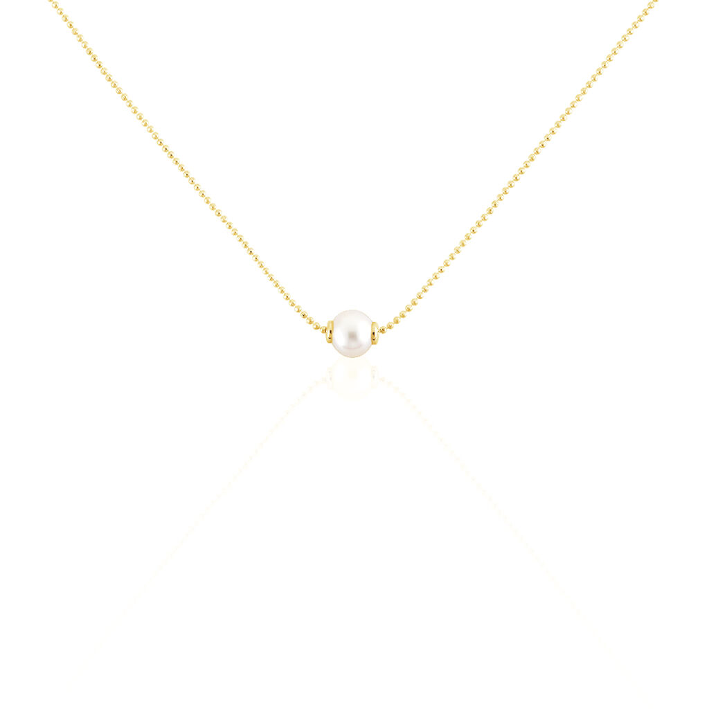 Damen Halskette Silber 925 Vergoldet Zuchtperle - Halsketten Damen | OROVIVO