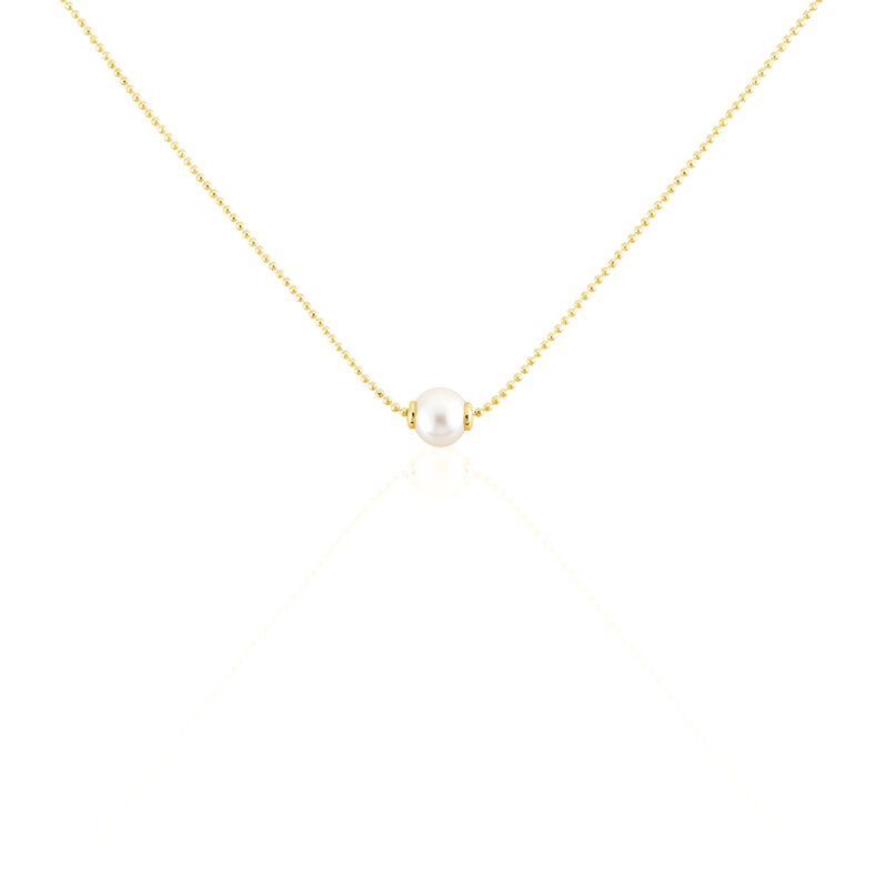 Damen Halskette Silber 925 Vergoldet Zuchtperle - Halsketten Damen | OROVIVO