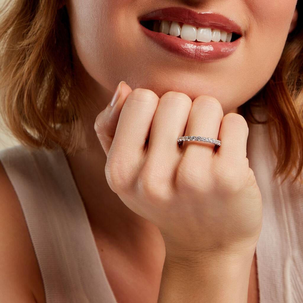 CAELIS Damen Ring Silber 925 Zirkonia Wei&szlig; 0,63 ct