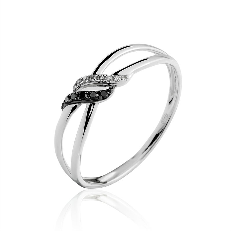 Anello Fascia Sophia Oro Bianco Diamante - Spannringe Damen | OROVIVO
