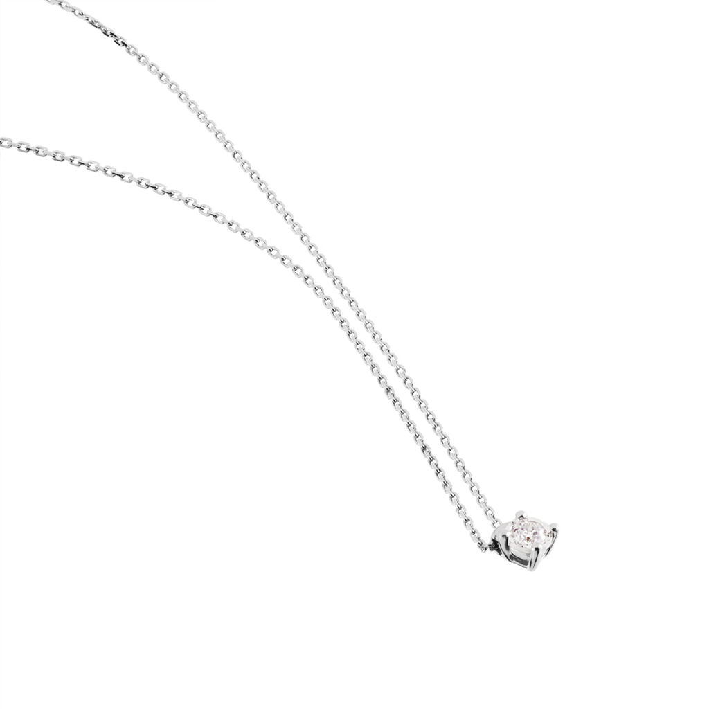 Damen Collier Weißgold 375 Diamant 0,1ct Lirik 0,90mm - Halsketten Damen | OROVIVO
