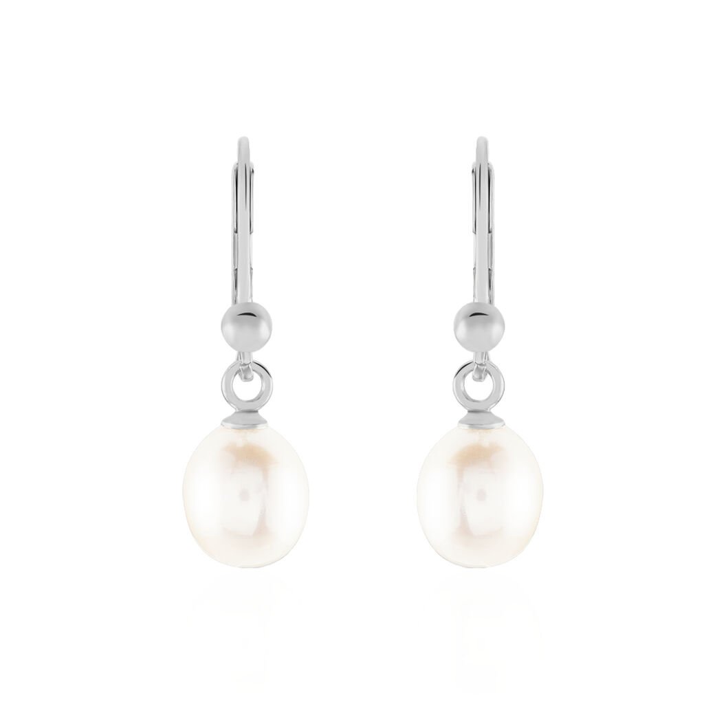 DOREA Damen Ohrringe Lang Silber 925 Zuchtperle Perlmutt