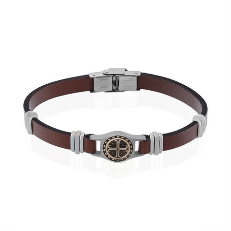 Herren Lederarmband Edelstahl  - Armbänder mit Anhänger Herren | OROVIVO