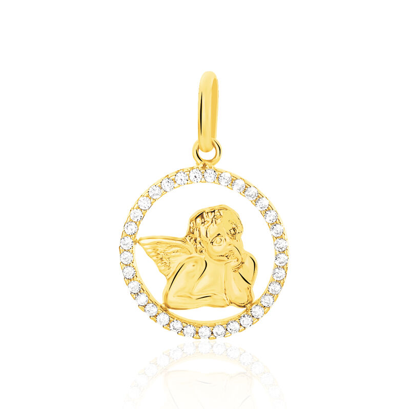 Medaille Or Jaune Ange Oxydes - Spannringe Familie | OROVIVO