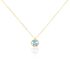 MILY Damen Collier Gold 585 (14 Karat) Topas Blau 1,02 ct