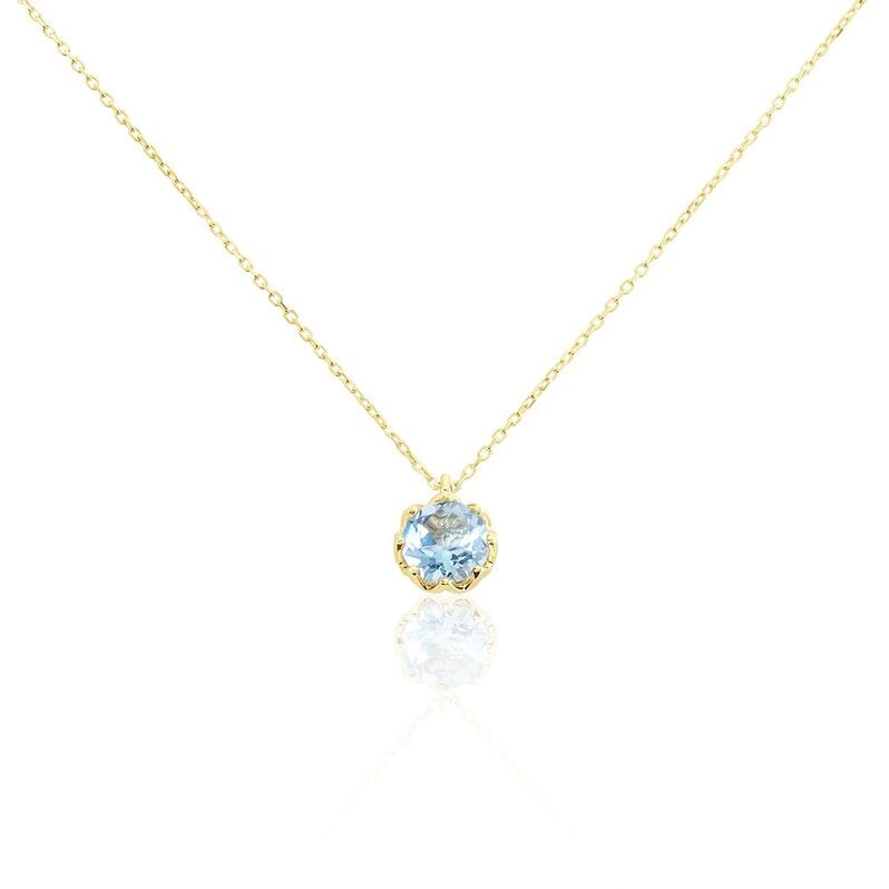 MILY Damen Collier Gold 585 (14 Karat) Topas Blau 1,02 ct - Halsketten Damen | OROVIVO