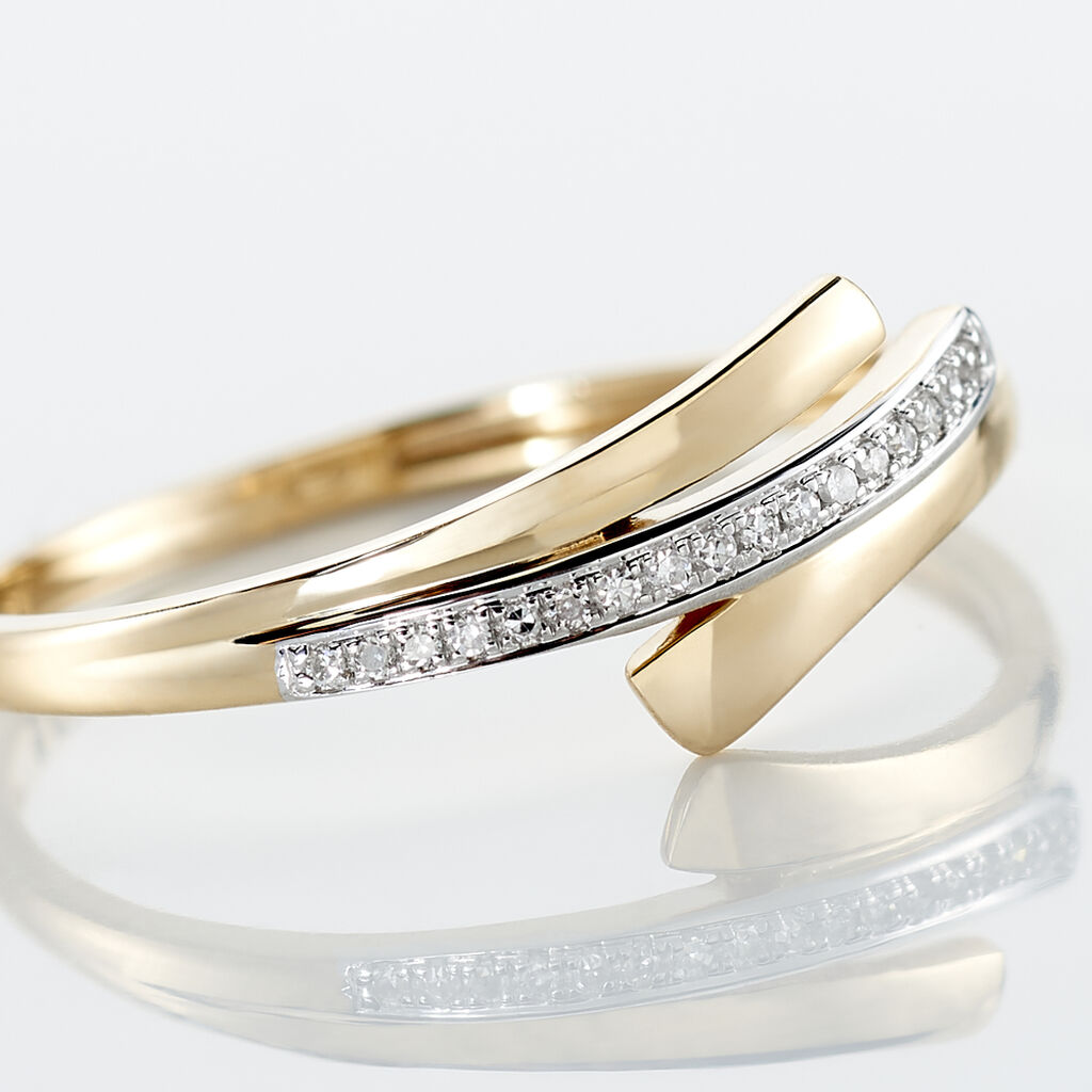 Bague Melia Or Jaune Diamant - Spannringe Damen | OROVIVO