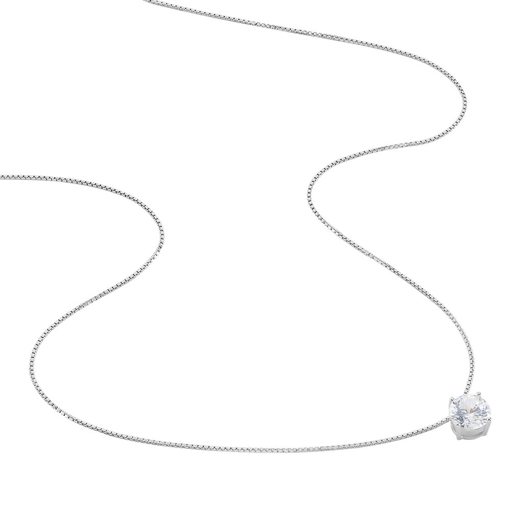 LISTO 1 Damen Collier Silber 925 Zirkonia Wei&szlig; 3,95 ct