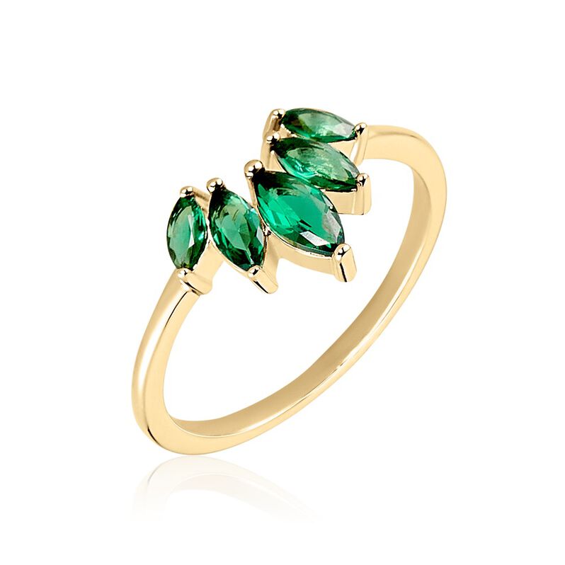 Bague Amazonia Plaqué Or Jaune Oxyde De Zirconium - Spannringe Damen | OROVIVO