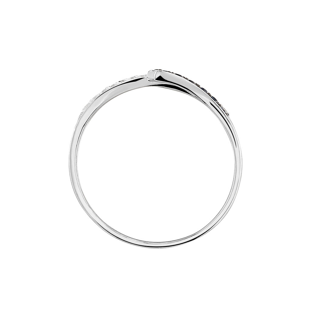 Bague Susan Or Blanc Saphir Et Diamant - Spannringe Damen | OROVIVO
