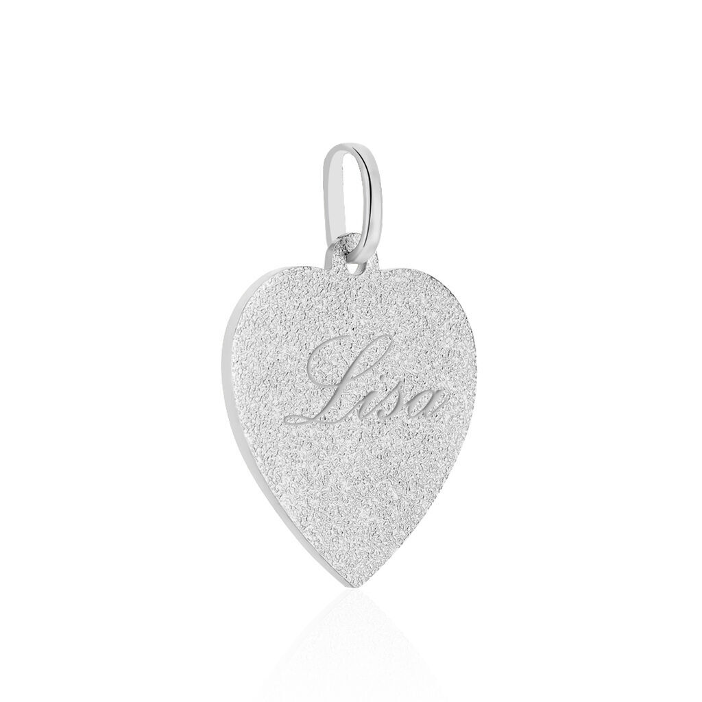 AXELIA GRAVUR 2 Damen Anh&auml;nger Silber 925 Herz