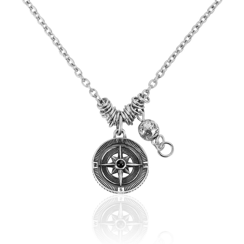 YOAN Herren Collier Edelstahl Ruder, Collier ohne Stein