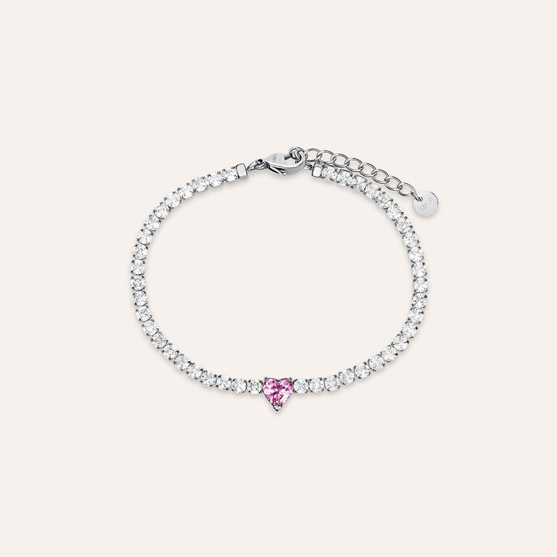 Bracciale Tennis Aura Acciaio Cristallo - Spannringe Damen | OROVIVO