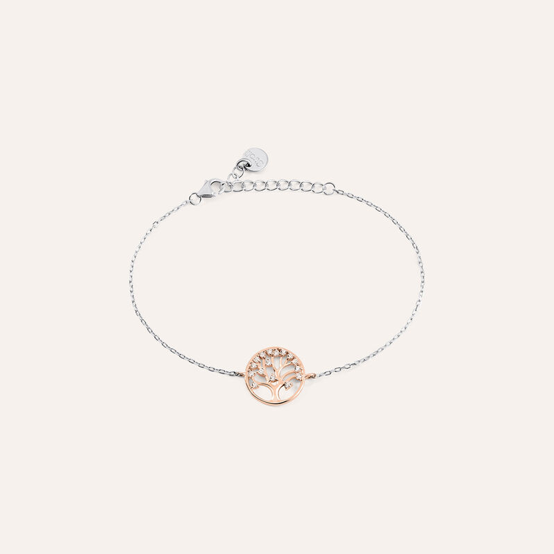 Bracciale Silver Moments Argento Bicolore Bianco / Rosa Cubic Zirconia - Spannringe Damen | OROVIVO