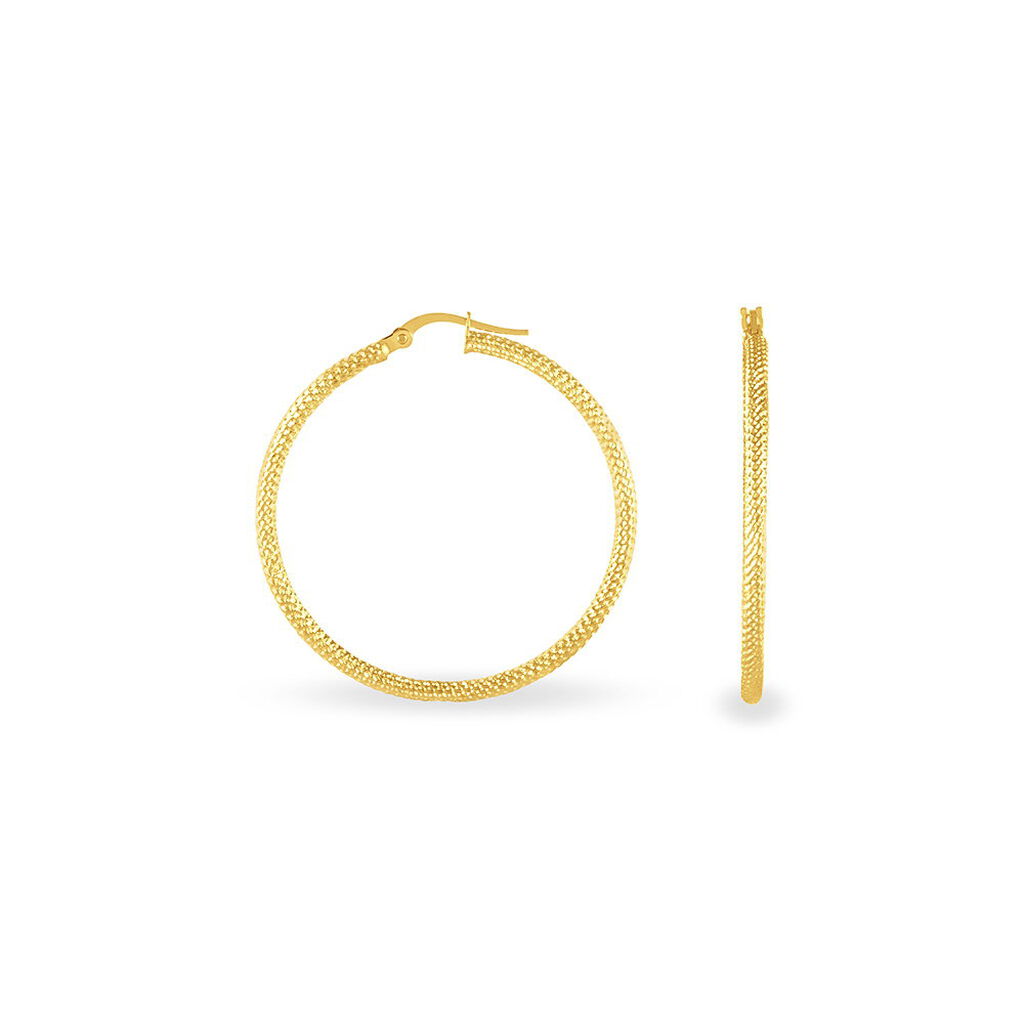 Damen Creolen Gold 375 Diamantiert - Creolen Damen | OROVIVO