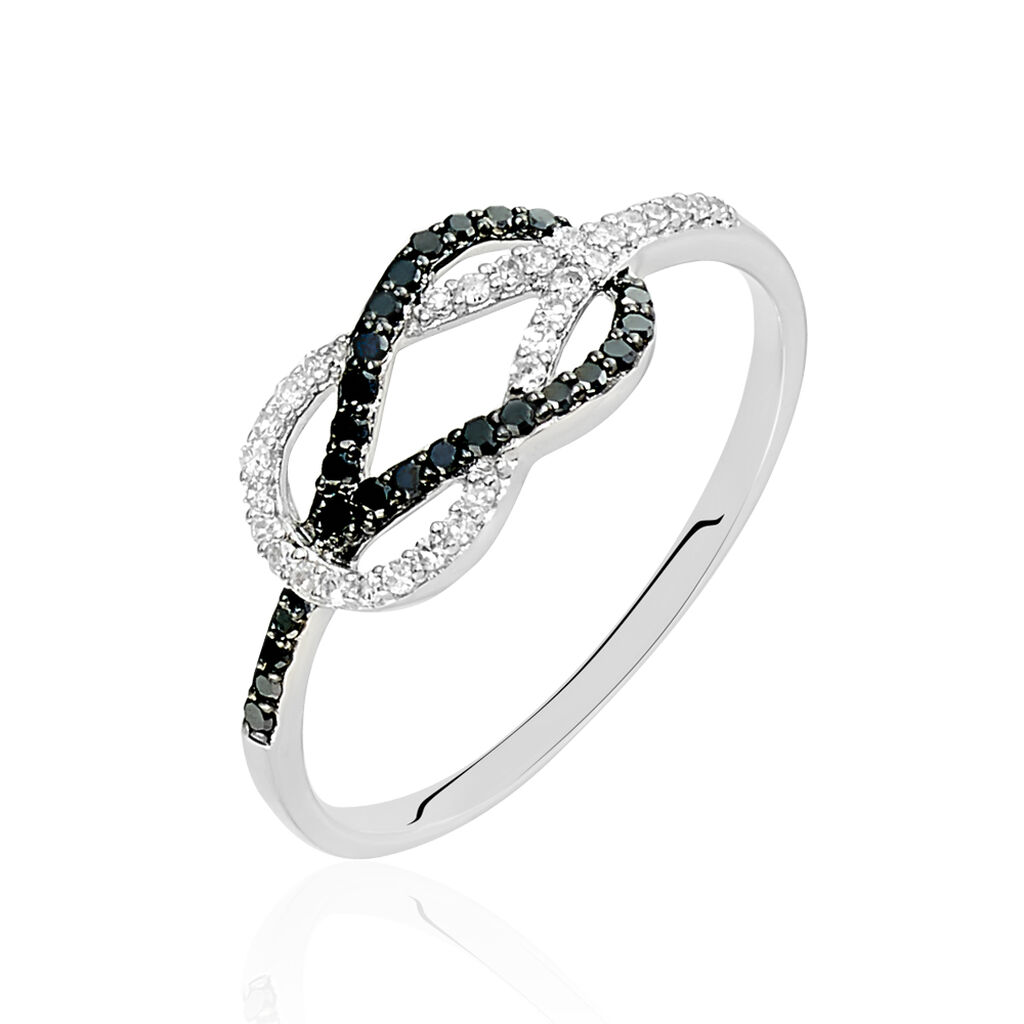 Bague Aman Or Weiss Nœud Marin Diamants - Spannringe Damen | OROVIVO