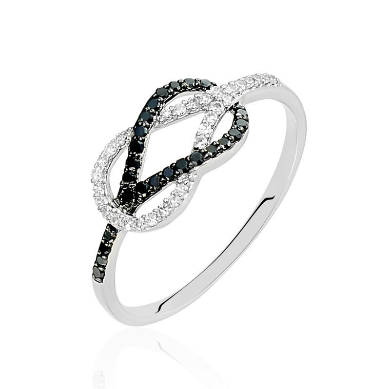 Bague Aman Or Weiss Nœud Marin Diamants - Spannringe Damen | OROVIVO