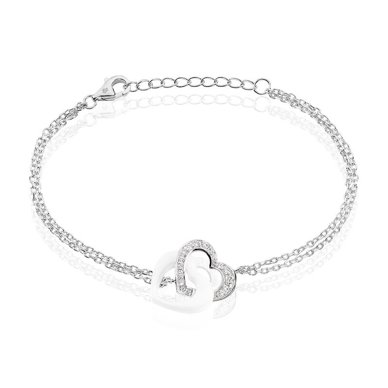 Bracelet Love Argent  Et Ceramique - Spannringe Damen | OROVIVO