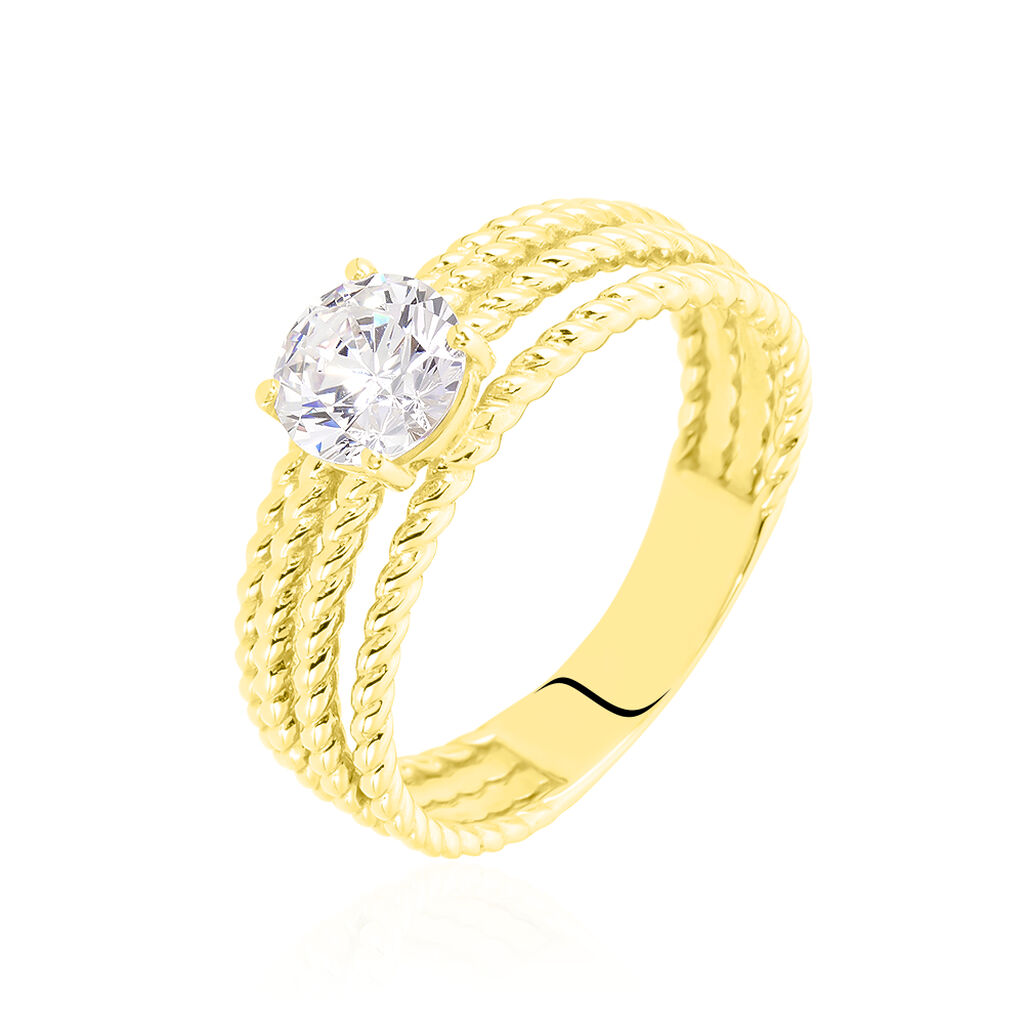Bague Or Jaune Achila Torsades - Spannringe Damen | OROVIVO