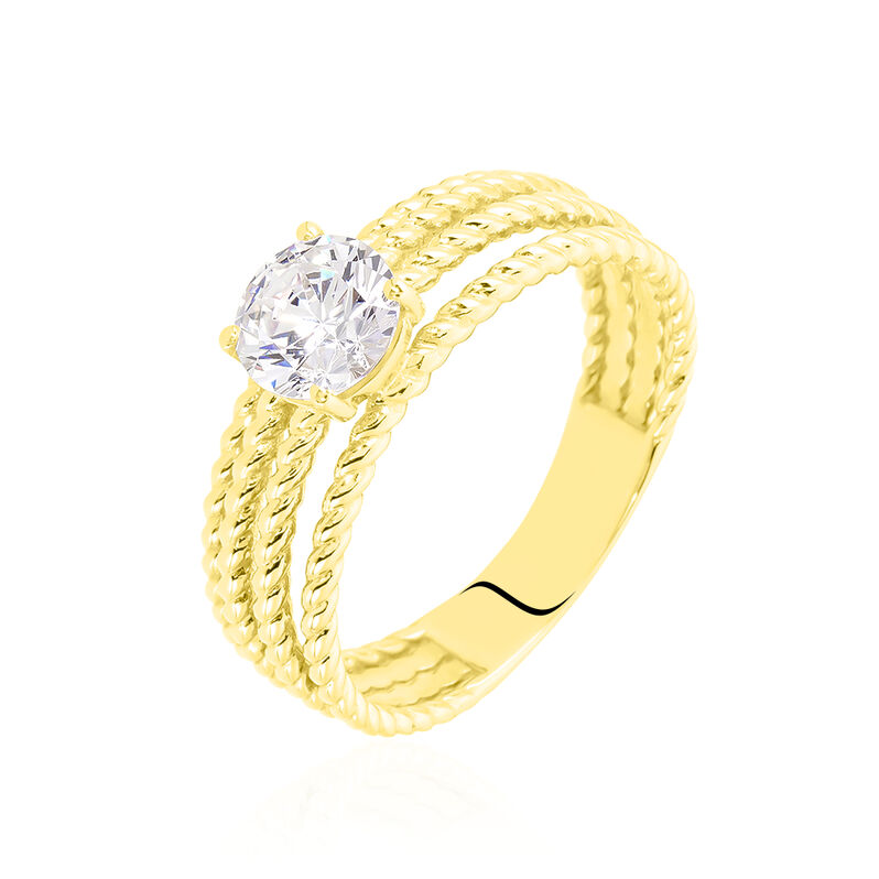 Bague Or Jaune Achila Torsades - Spannringe Damen | OROVIVO