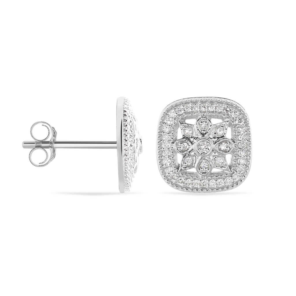 Boules D'oreilles Or Weiss Alixia Diaman - Spannringe Damen | OROVIVO