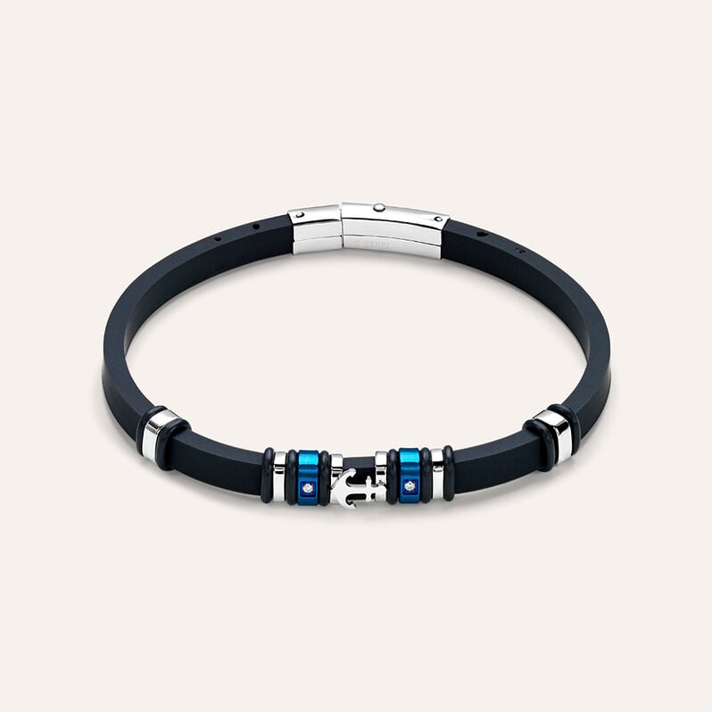 Bracciale Man Code Acciaio Bicolore Cristallo - Spannringe Herren | OROVIVO