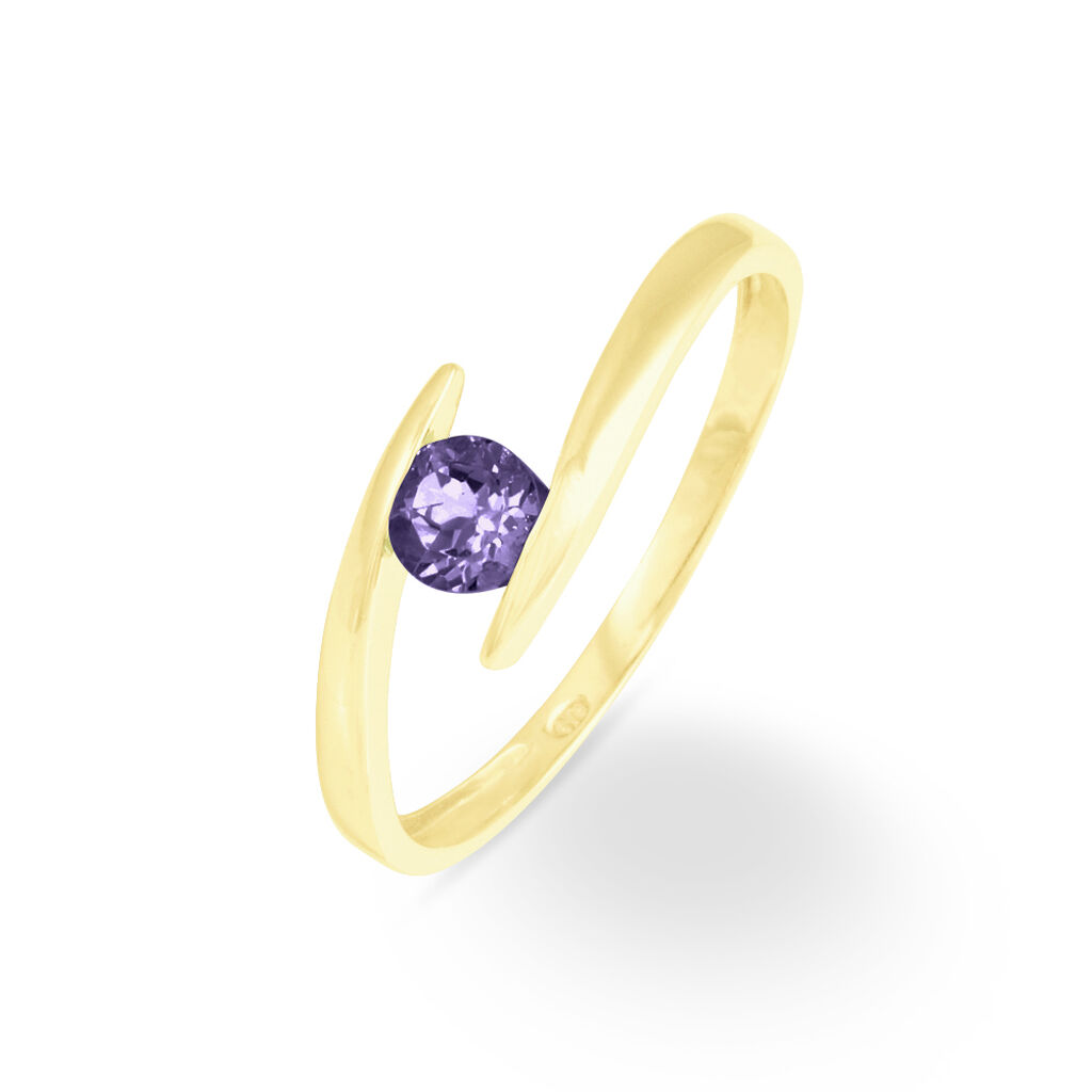 Bague Tiphaine Or Jaune Amethyste - Spannringe Damen | OROVIVO