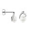 AMY 4 Damen Ohrstecker Silber 925 Zuchtperle Weiß 0,6 ct