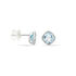 BLOOM Damen Ohrstecker Weißgold 375 (9 Karat) Topas Blau 2,5 ct Viereck