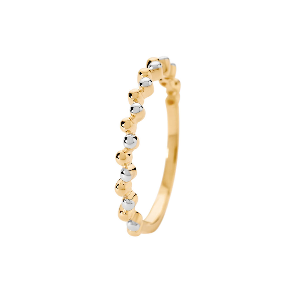 TANI Damen Ring Gold Bicolor Gelb/Silber 375 (9 Karat)