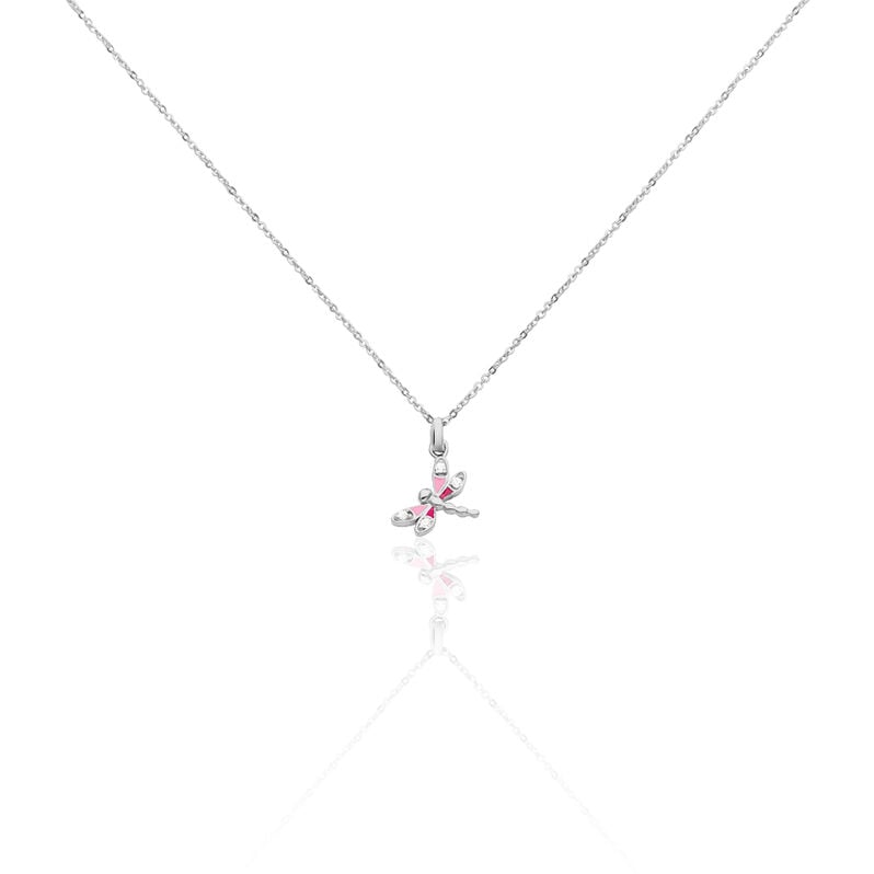 TUVA Kinder Collier Silber 925 Zirkonia Wei&szlig; Libelle - Halsketten Kinder | OROVIVO