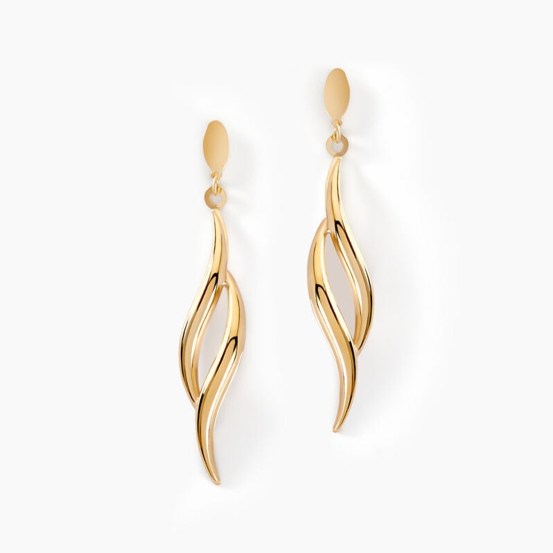 Boucles D'oreilles Or Jaune Pendantes - Spannringe Damen | OROVIVO