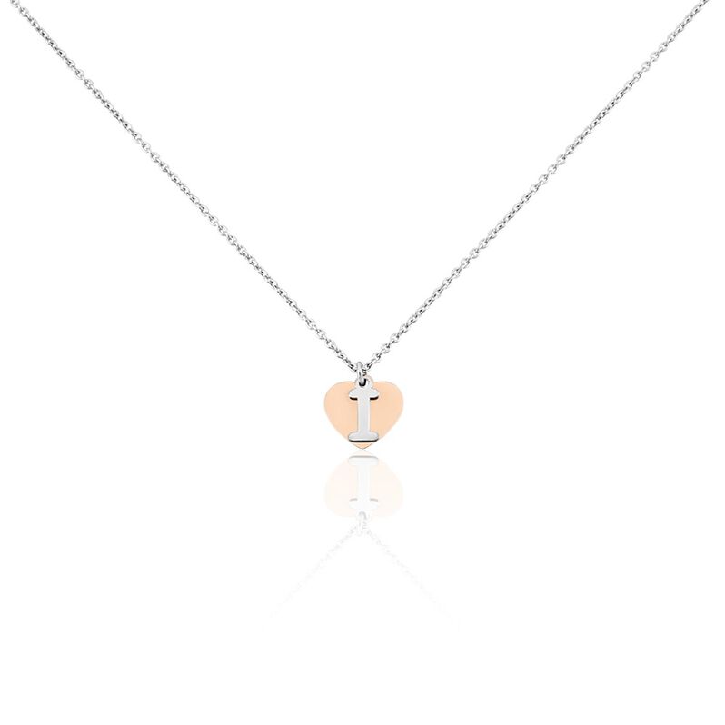 Damen Halskette Silber 925 Bicolor Buchstabe I - Halsketten Damen | OROVIVO